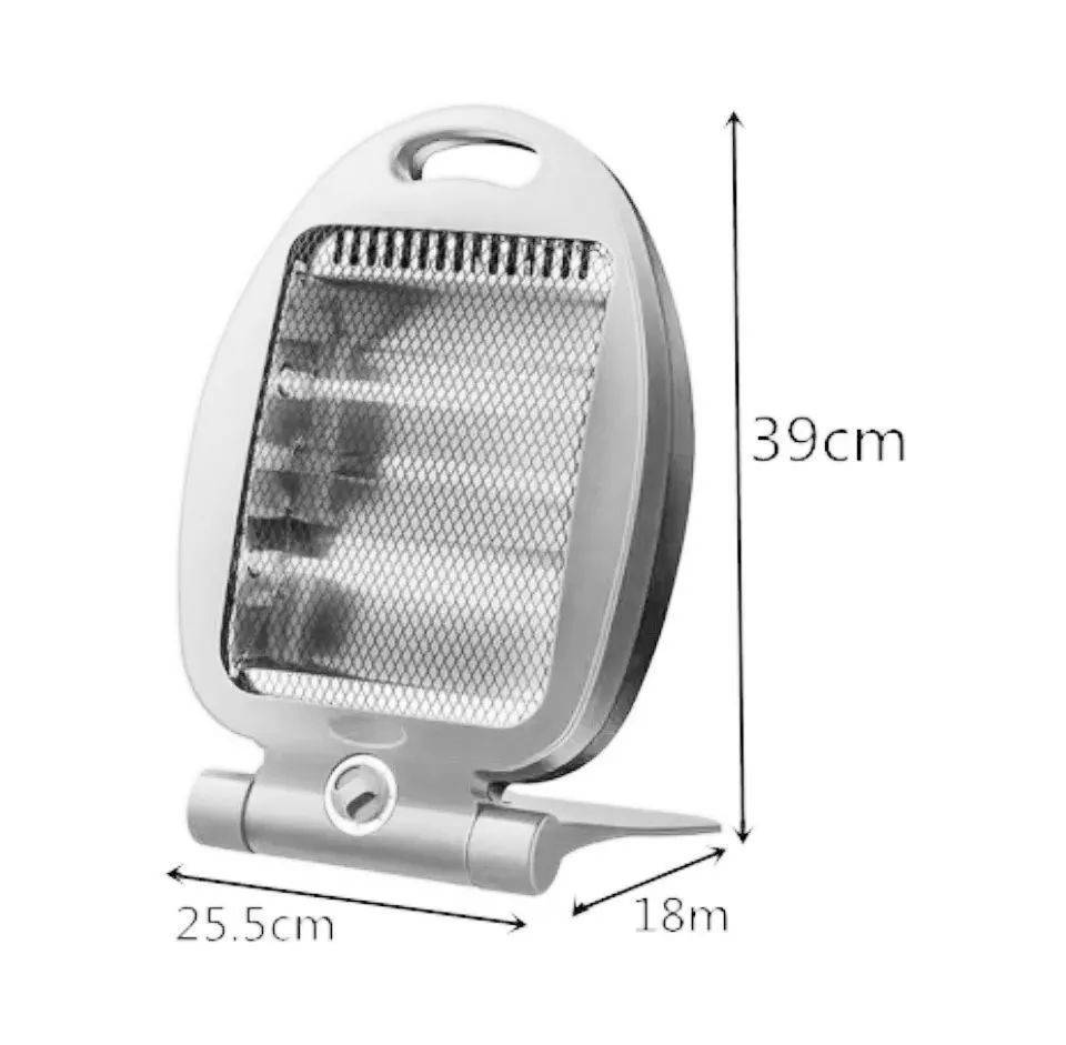 Aeroterma Electrica cu Quartz, Putere de 800W, Eficienta Energetic, Incalzire Rapida, 38 x 25 x 9 cm, Alb