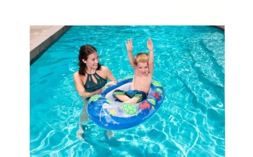  Barca gonflabila pentru copii, Bestway, 102 cm x 69 cm, albastru