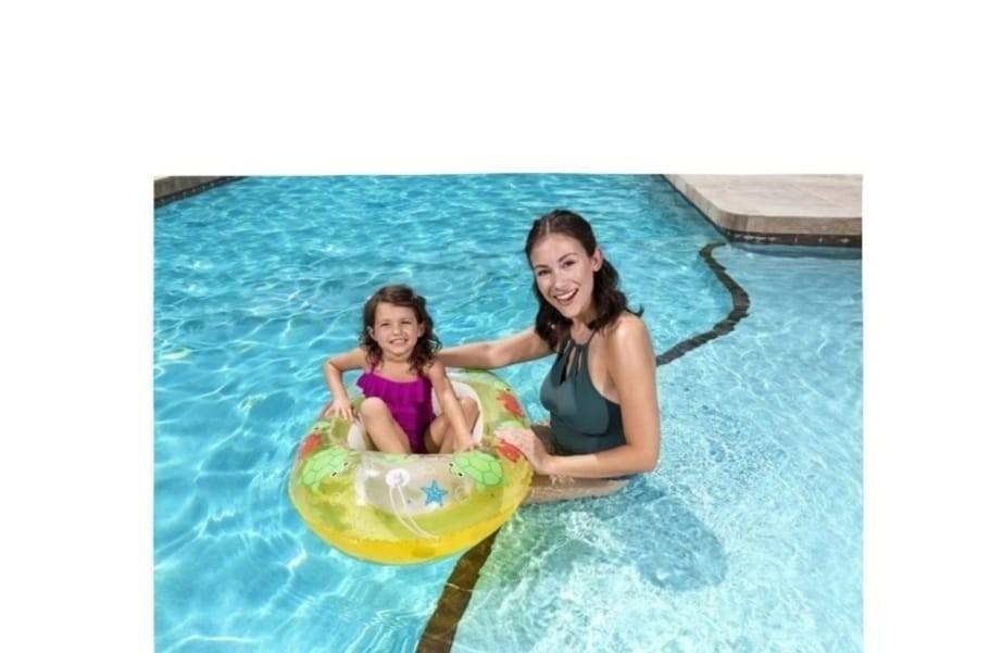  Barca gonflabila pentru copii, Bestway, 102 cm x 69 cm, galben