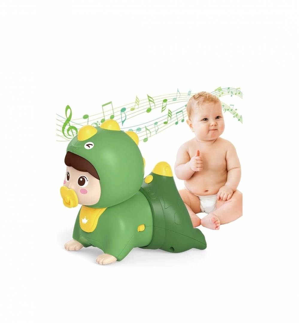 Bebelus interactiv, mergator, melodii si lumini, multicolor, 18 luni+
