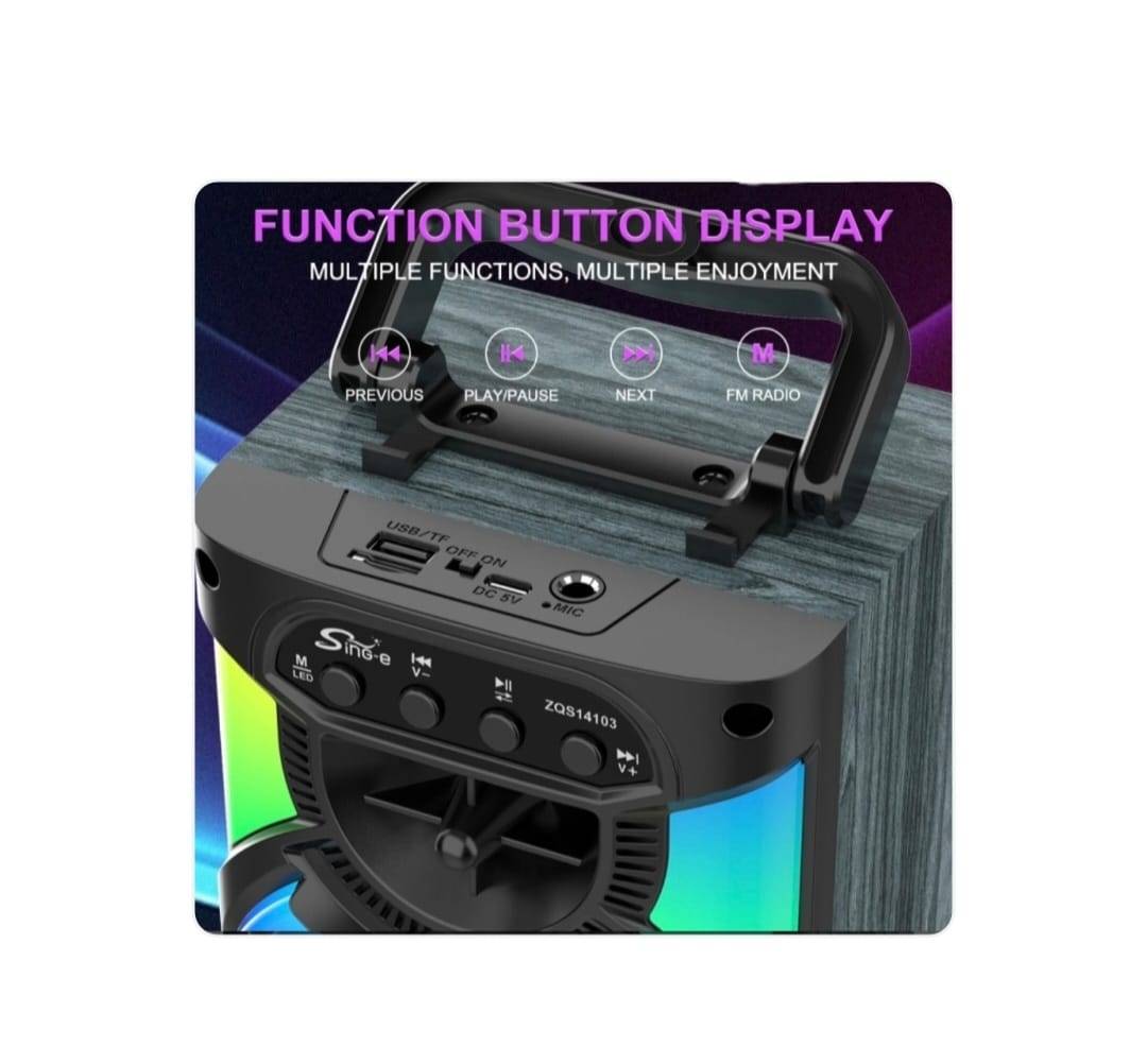 Boxa portabila bluetooth, putere 1200W, IME-E ZQS14103, bas puternic, 22 cm