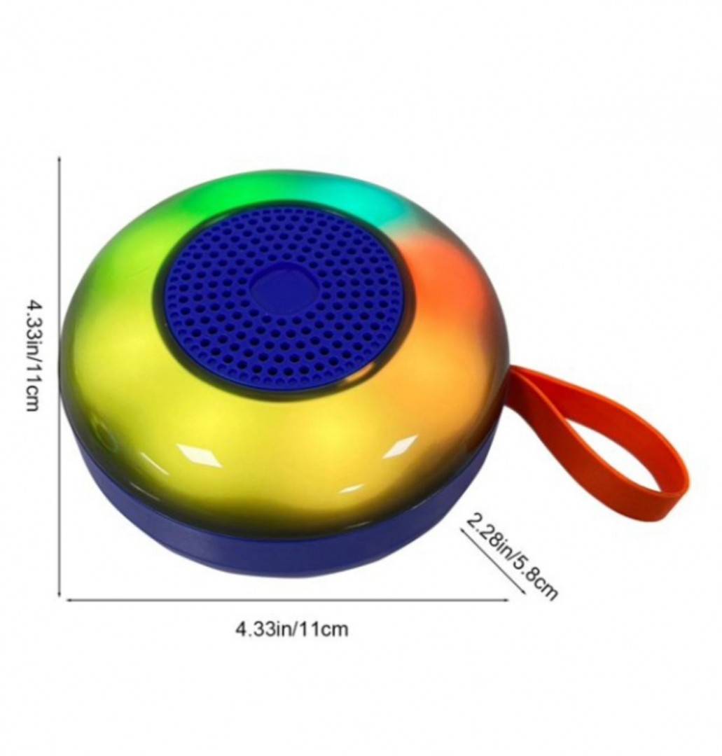 Boxa Portabila Wireless OKOP KP-5, 5W, Bluetooth, LED RGB Disco, Rezistenta la Stropi, MicroSD, Model Compact