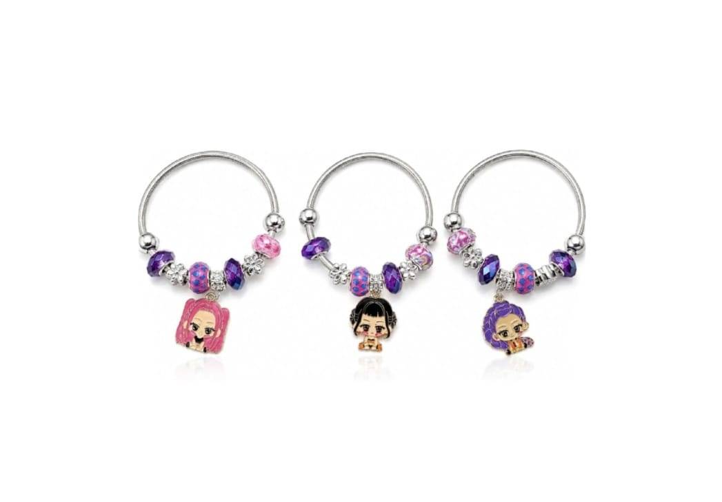 Bratara copii, tip K POP Demon Hunters, mov/multicolor, 5 ani+