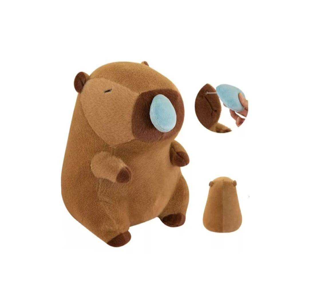 Capibara de plus, cu muc, maro, 43 cm