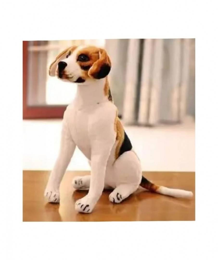 Catel de plus realist, Beagle, maro/alb, 25 cm