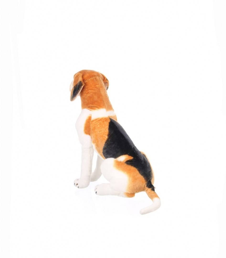 Catel de plus realist, Beagle, maro/alb, 32 cm