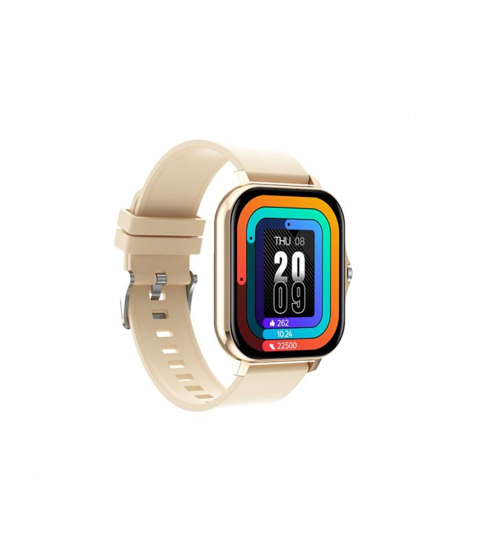 Ceas Inteligent Y13 Smart Watch Auriu - Ecran de 1.69 inch TFT, Monitorizare Ritm Cardiac, Pasi, Calorii, Somn si Notificari, Compatibil Android si iOS