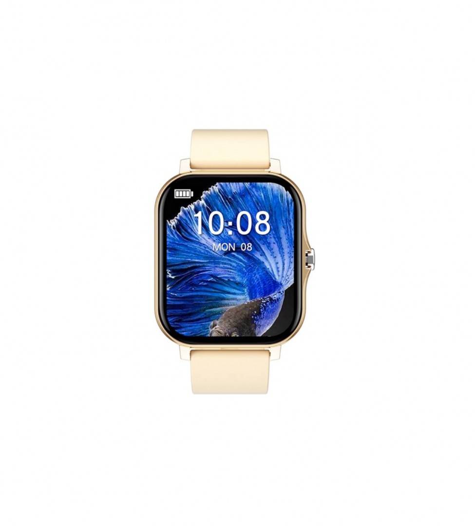 Ceas Inteligent Y13 Smart Watch Auriu - Ecran de 1.69 inch TFT, Monitorizare Ritm Cardiac, Pasi, Calorii, Somn si Notificari, Compatibil Android si iOS