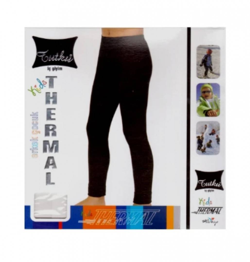 Colanti lungi pentru baieti, Thermal, negru, 5 ani - 7 ani