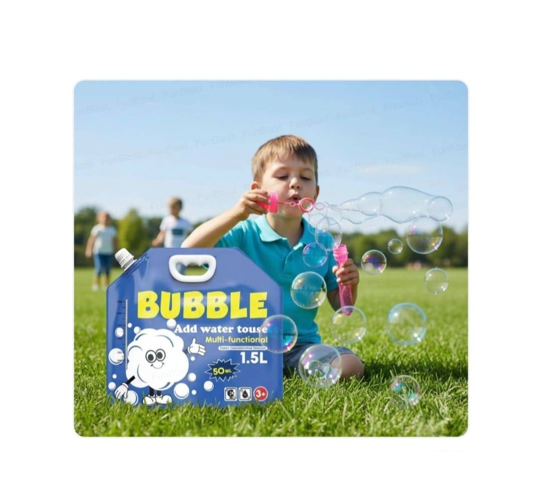 Concentrat Soluție Baloane de Săpun, 50ml pentru 1.5L, punga cu gradatie și capac, utilizare interior/exterior