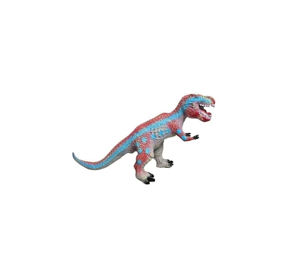 Dinozaur T-Rex, realist, sunete, albastru/multicolor, 70 cm