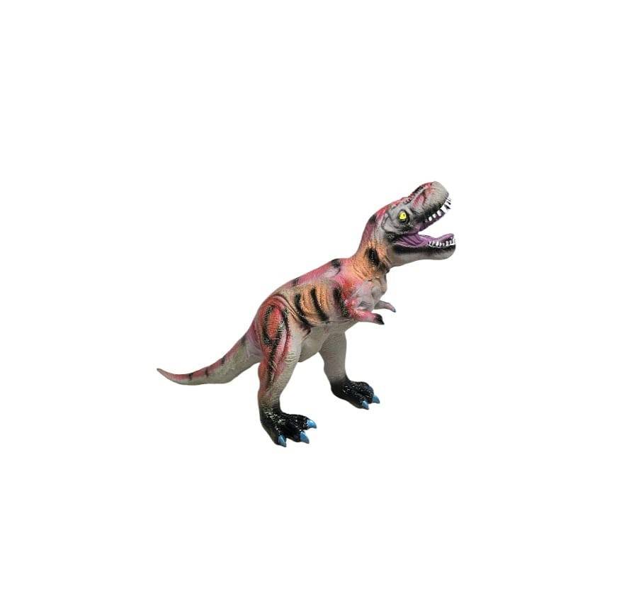 Dinozaur T-Rex, realist, sunete, gri/multicolor, 70 cm