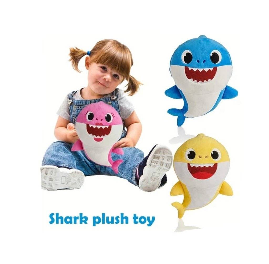 FIGURINA DE PLUS BABY SHARK, 24 CM, GALBEN