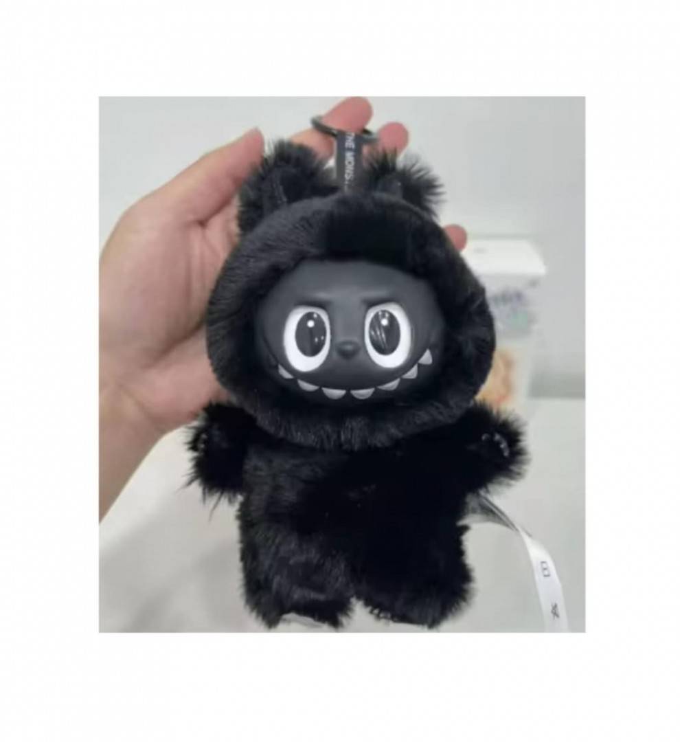 Figurina din plus, Labubu The Monsters Black, negru, 16 cm