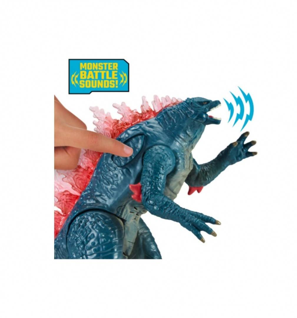Figurina Godzilla Evolved, seria Godzilla x Kong, The New Empire, sunet, gri inchis, 18 cm