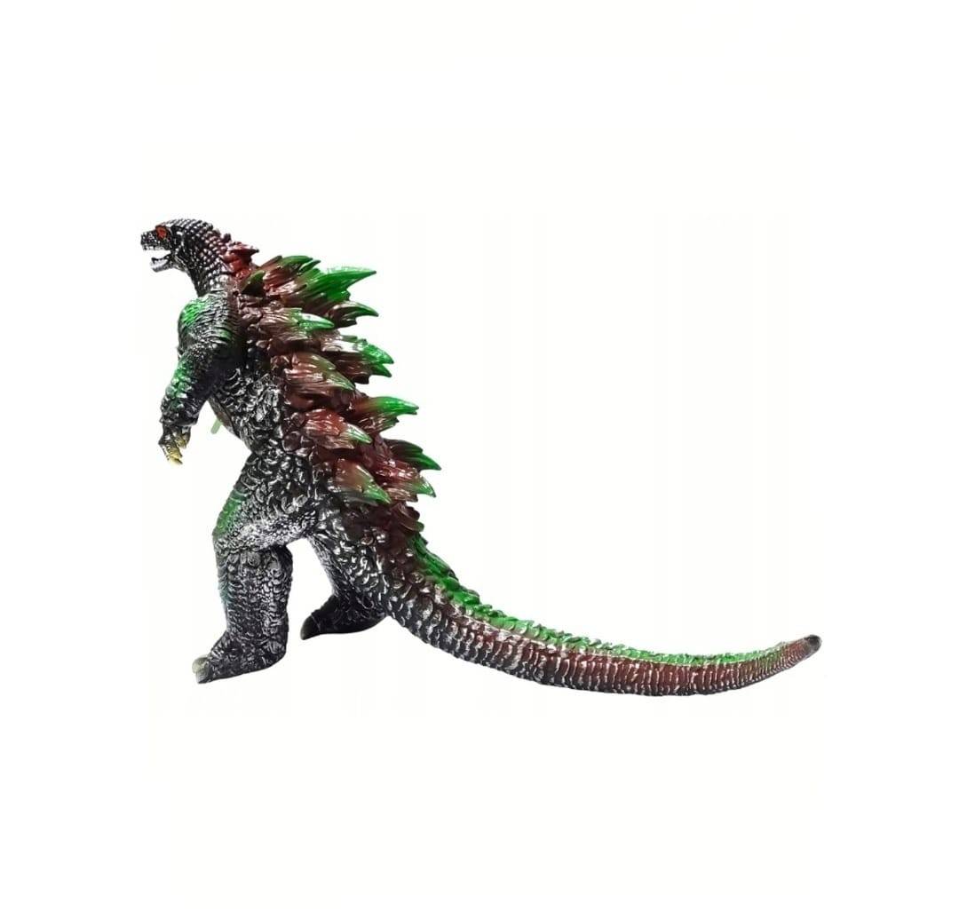 Figurina Godzilla, realist, sunete specifice de dinozaur, cu baterii din cauciuc moale, maro/verde, 56 cm