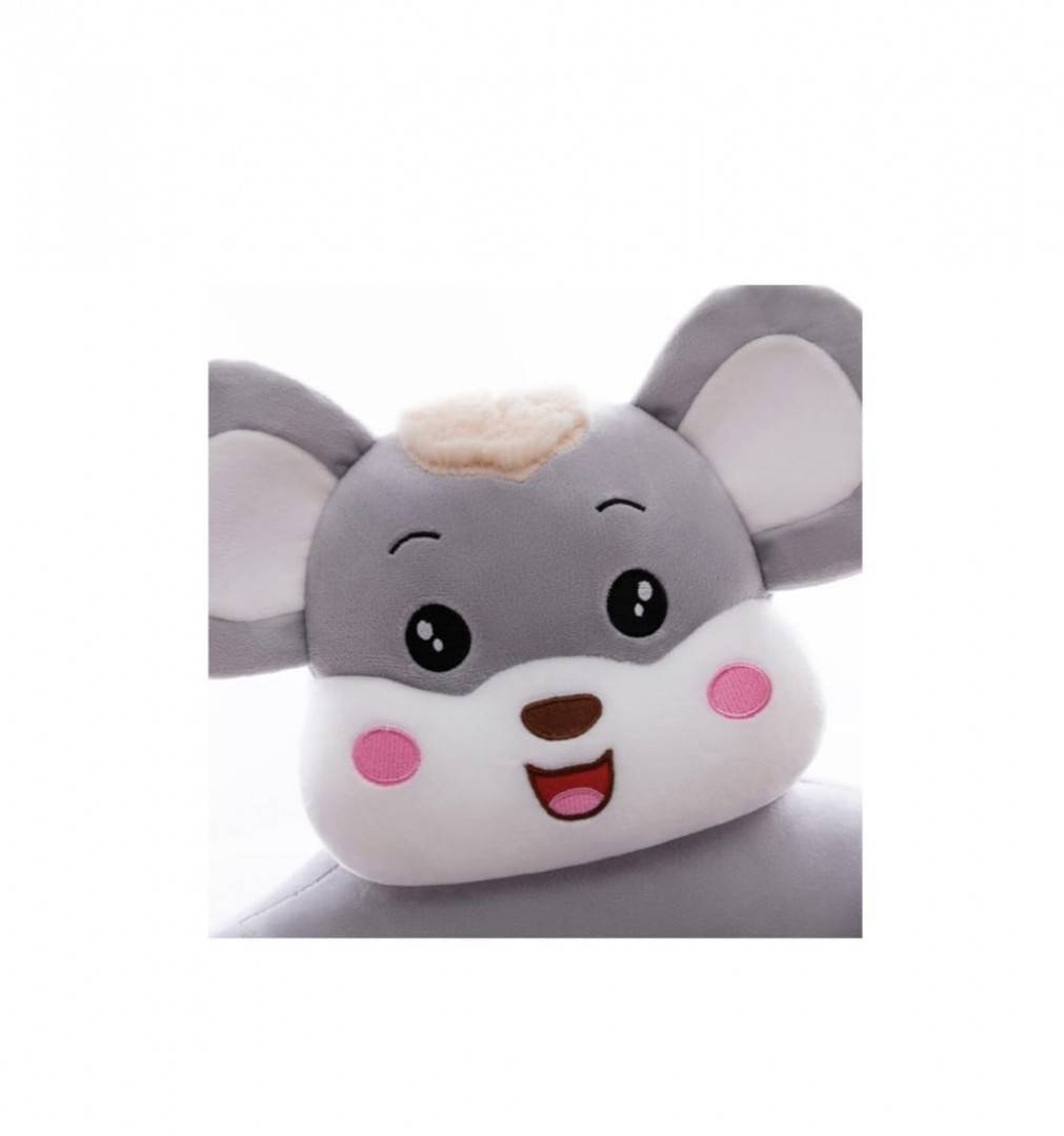 Fotoliu bebe 3D, Soricel, cu arcada si jucarii, multicolor, 55 cm
