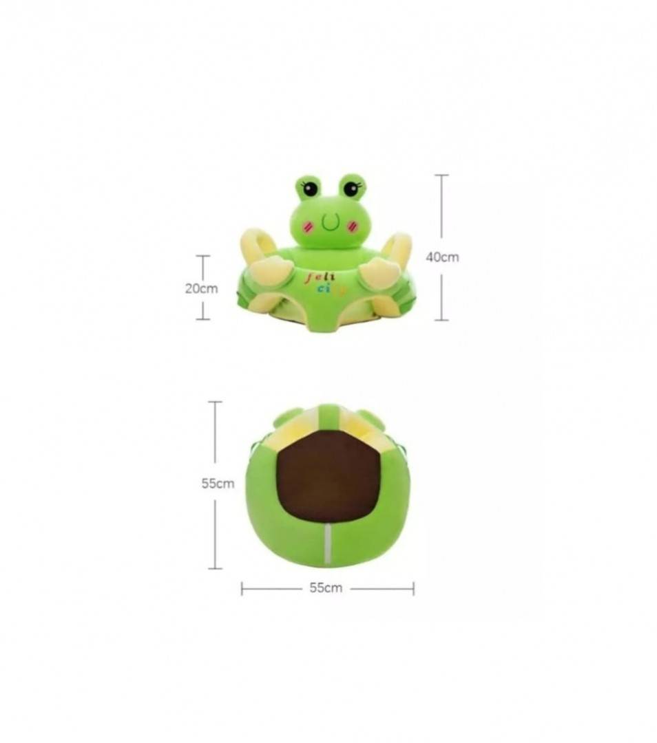 Fotoliu de plus, Broscuta Bebe, cu centru de joaca, verde, 6 luni+