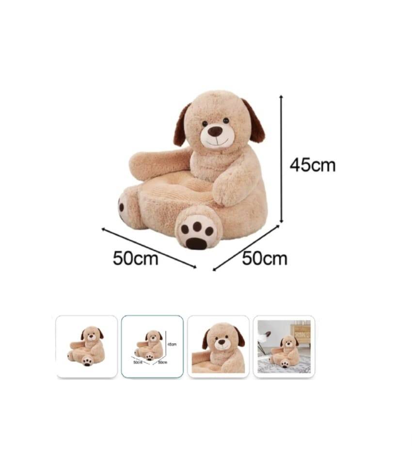 Fotoliu din plus, Ursulet, MASHASHOP, maro deschis, 50 cm, 1an+