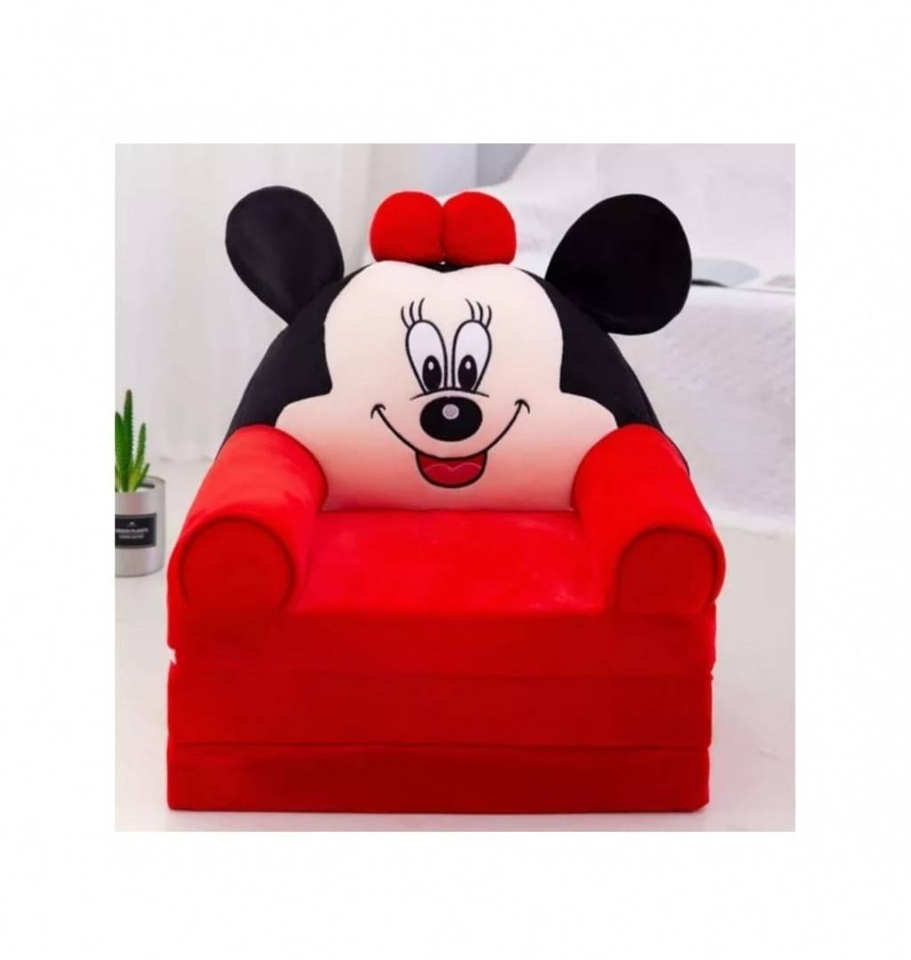 Fotoliu extensibil pentru copii, Minnie, 3 placi, rosu, 160 cm, 3 ani - 7 ani