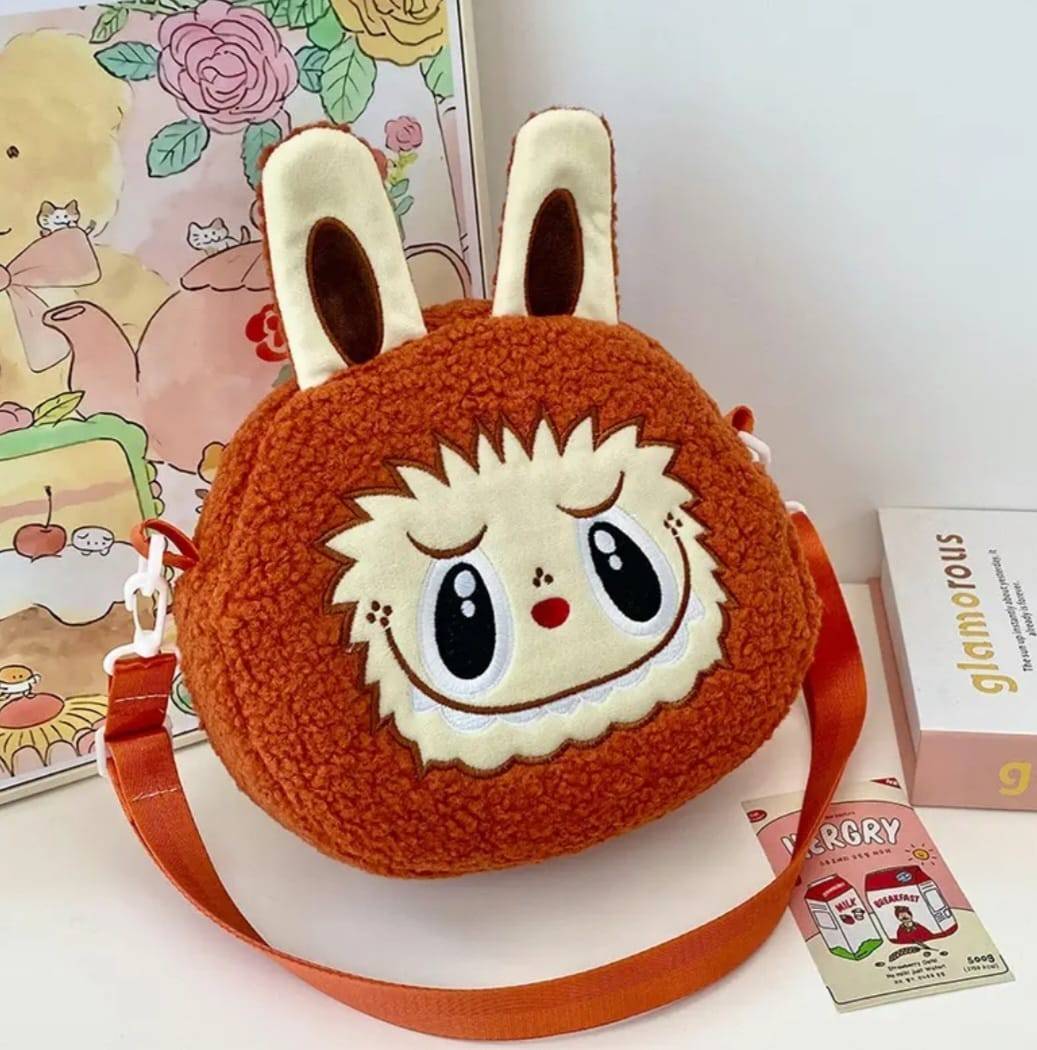 Gentuta pentru copii, tip Labubu, MASHASHOP, multicolor, 25 cm