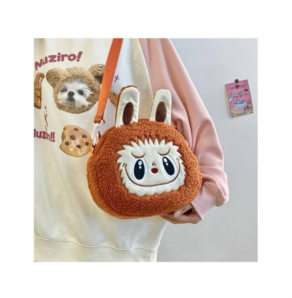 Gentuta pentru copii, tip Labubu, MASHASHOP, multicolor, 25 cm