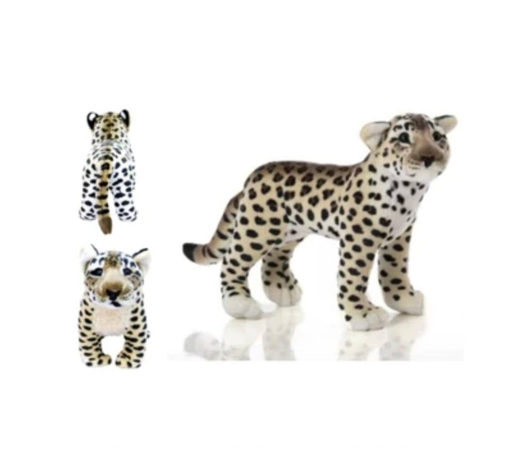 Ghepard de plus, ochii cristal, realist, sunete, multicolor, 20 cm