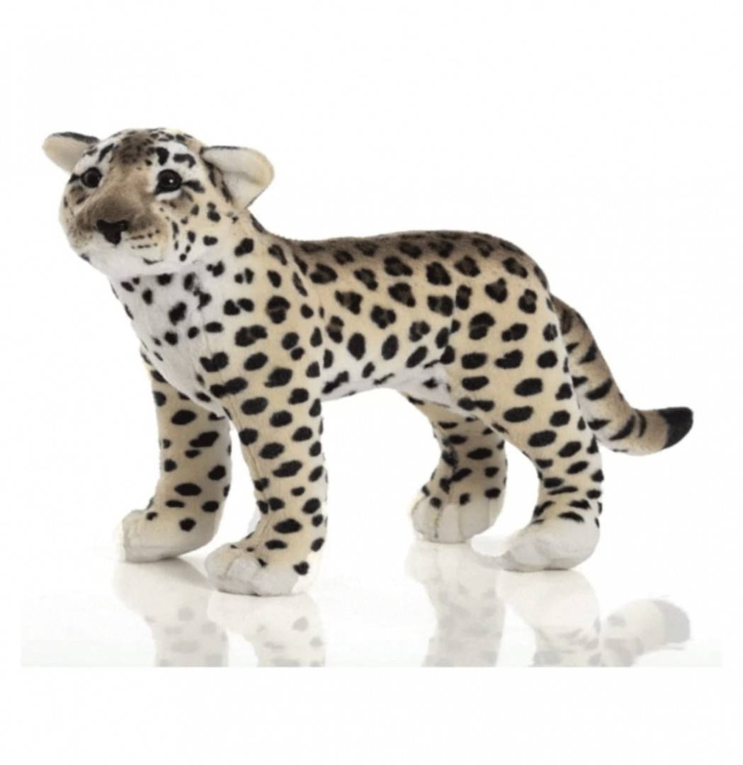 Ghepard de plus, ochii cristal, realist, sunete, multicolor, 20 cm