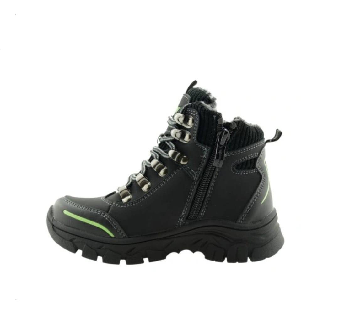 Ghete imblanite pentru baieti, Apawwa GD502, black, 26 EU - 31 EU 