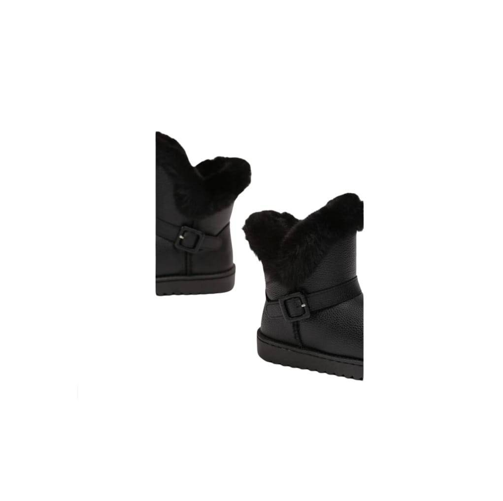 Ghete imblanite pentru fetite, Apawwa C965, negru, marimea 32 - 37