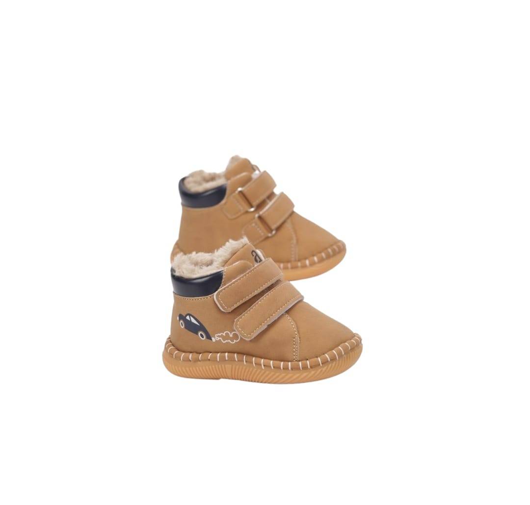 Ghete Primii Pasi Copii, Apawwa FD114, imblanite, camel, 18 EU - 21 EU