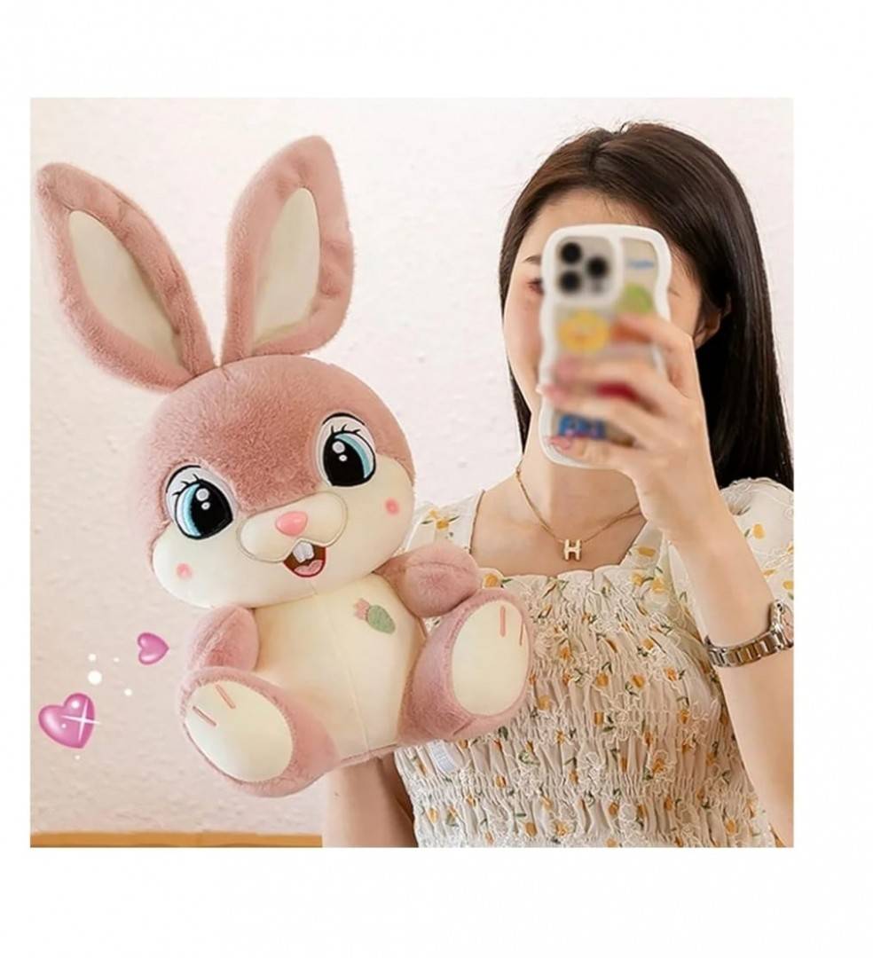 Iepurasul Zambaret de plus, Bunny, roz, 35 cm