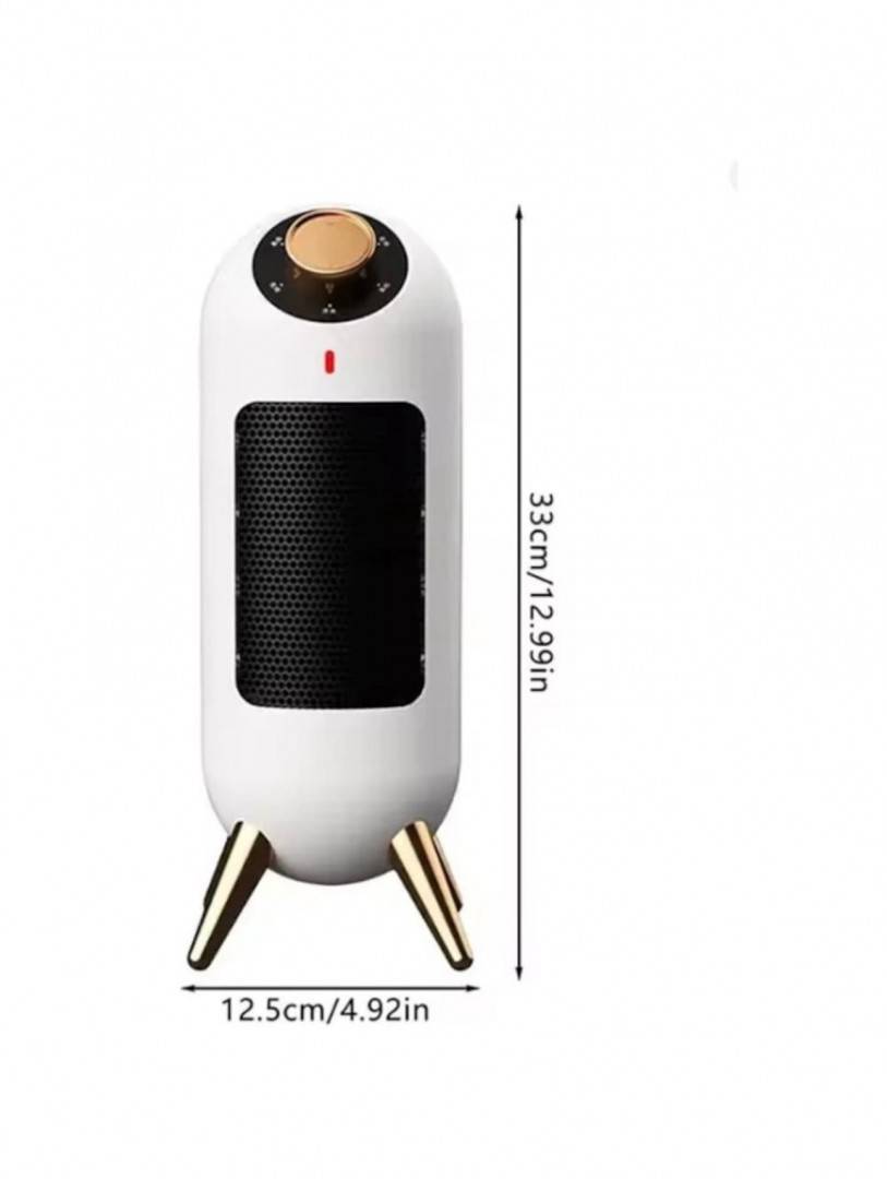 Incalzitor electric vertical portabil PTC High Power, 1200W, aeroterma, incalzire rapida si silentioasa, termostat reglabil, protectie supraincalzire, A+++