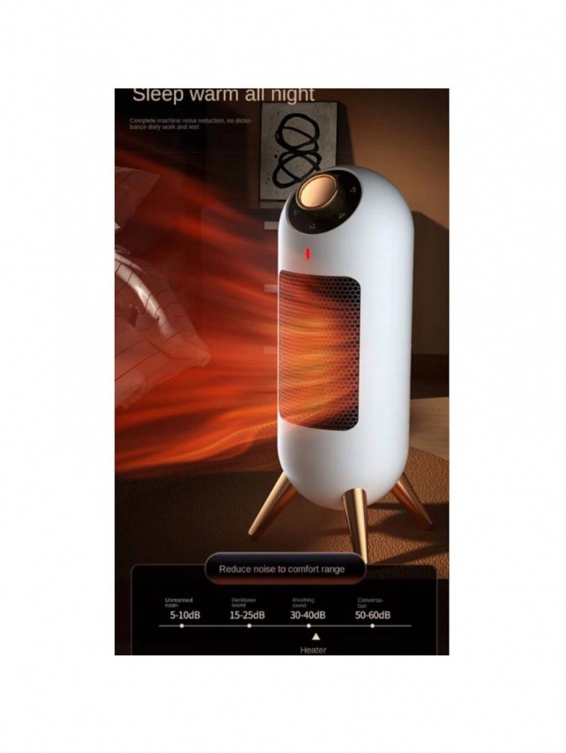 Incalzitor electric vertical portabil PTC High Power, 1200W, aeroterma, incalzire rapida si silentioasa, termostat reglabil, protectie supraincalzire, A+++