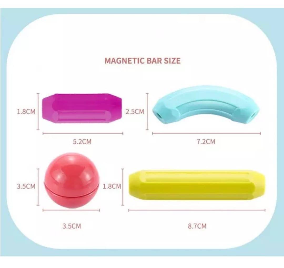  Joc Constructii Magnetice, Sticks Building Onshine, multicolor, 128 piese