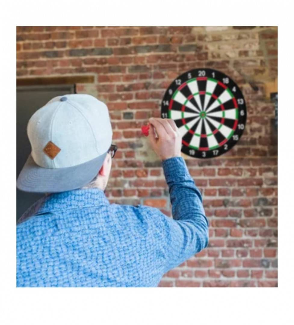 Joc Darts cu 2 fete, 6 sageti, multiolor, 36 cm