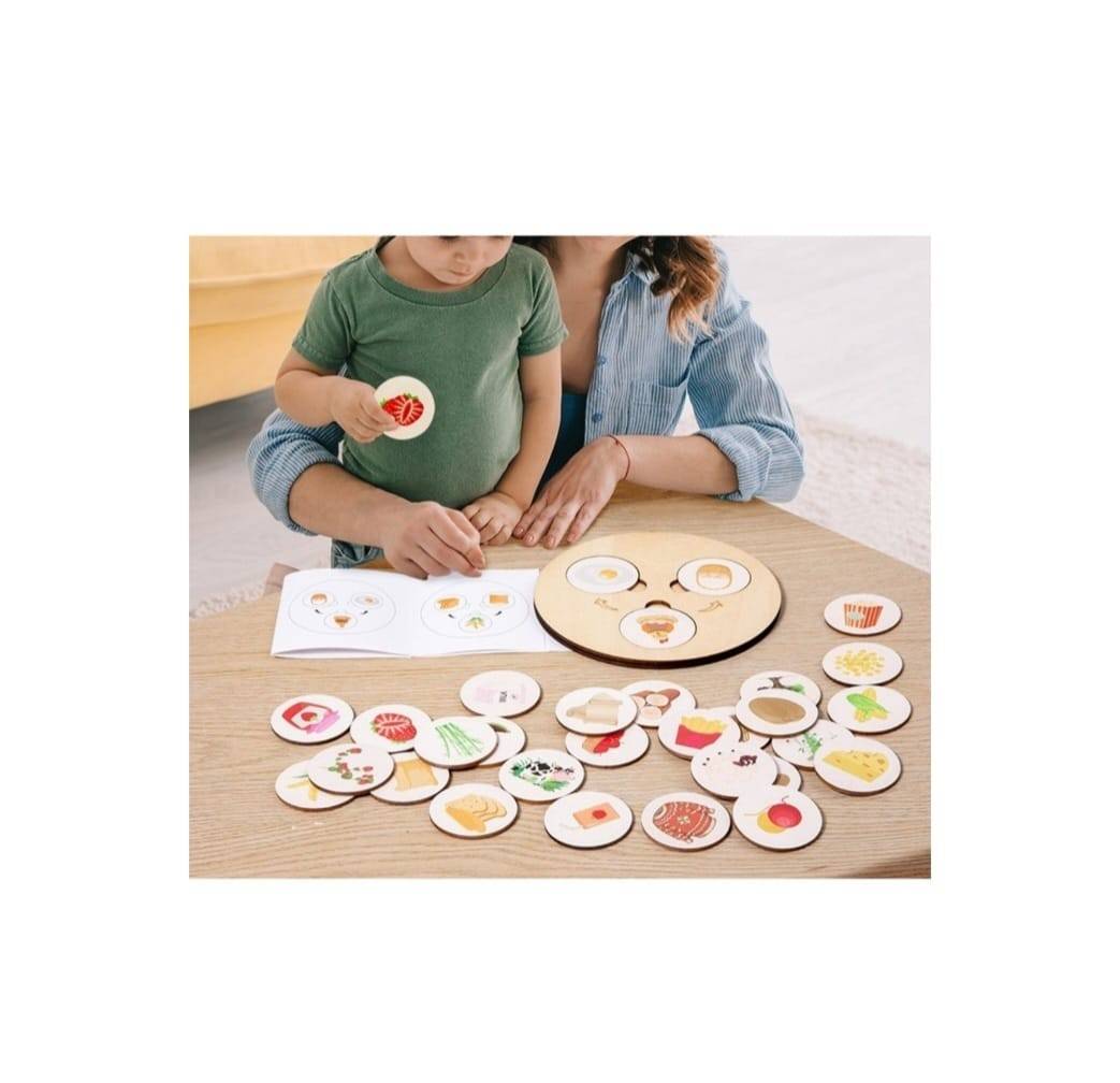 Joc de logică și asociere, Decomposing Game, montessoril, lemn, 30 piese