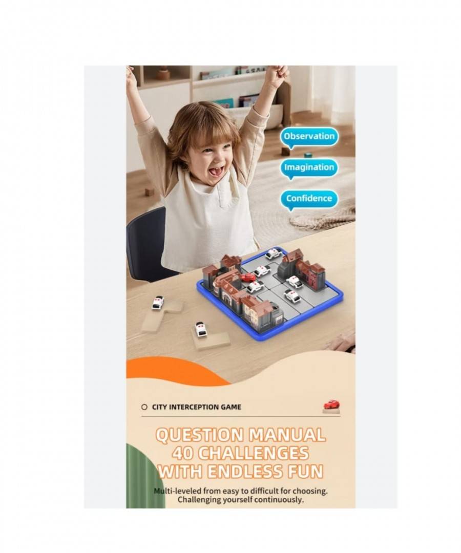Joc educativ, City Traffic, montessori, lemn