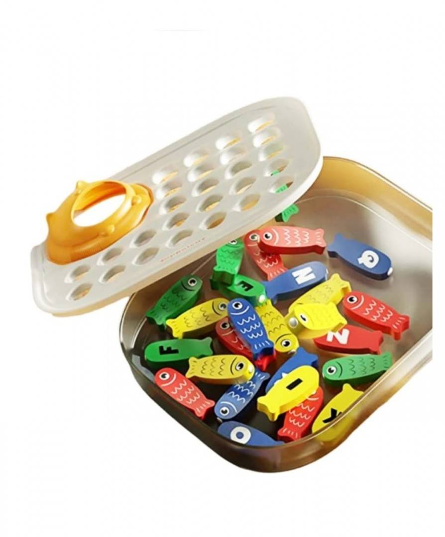  Joc pescuit magnetic, Literele Alfabetului, multicolor