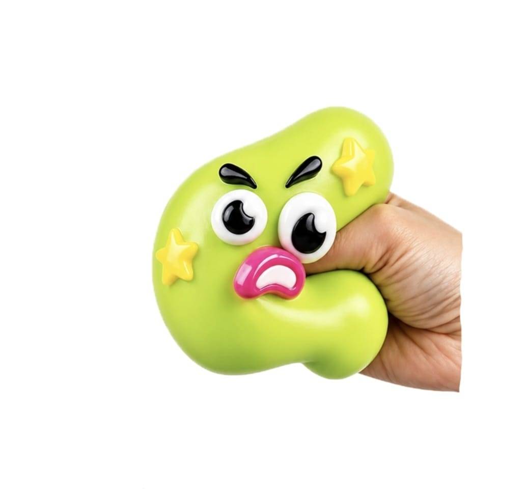 Jucarie antistres, Smash Face squishy, Smushers, Fata Poznasa, MASHASHOP, 1 buc, multicolor, 12 cm