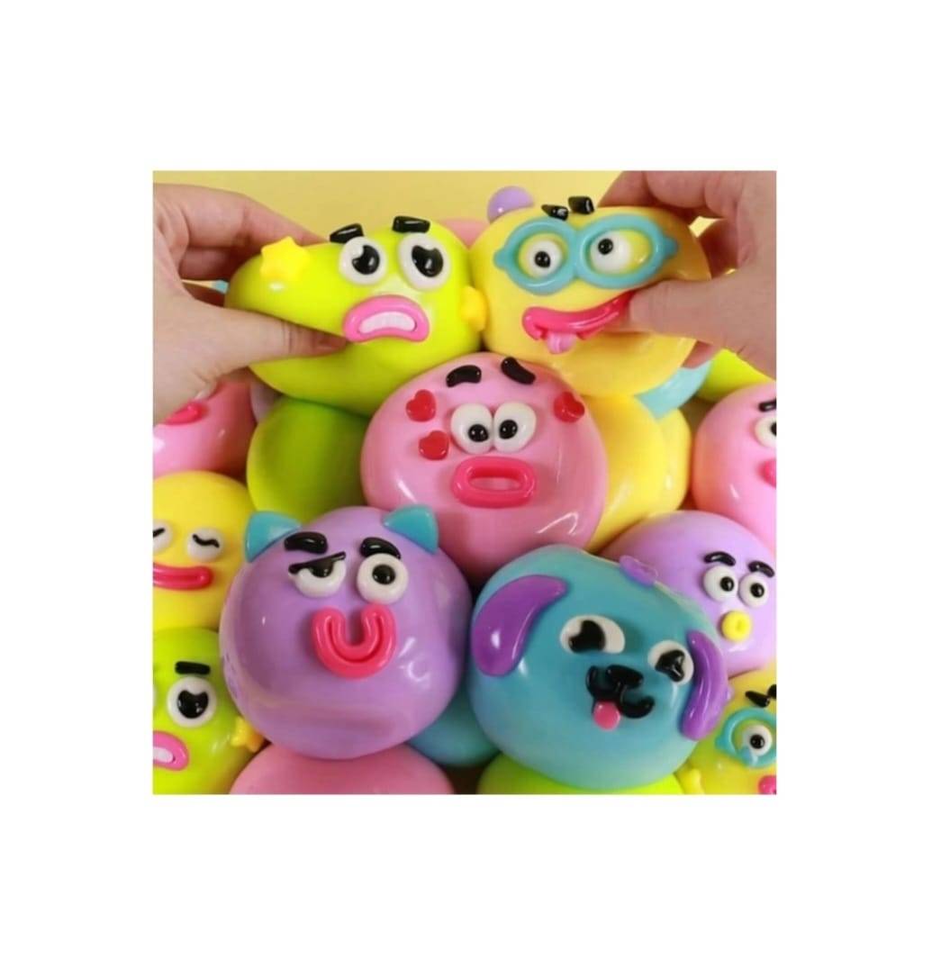 Jucarie antistres, Smash Face squishy, Smushers, Fata Poznasa, MASHASHOP, 1 buc, multicolor, 12 cm