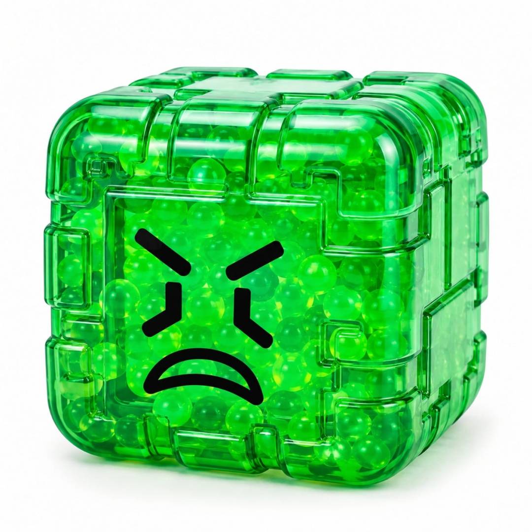 Jucarie antistres squishy, Nice Cube, Minecraft, verde, 5.5 cm