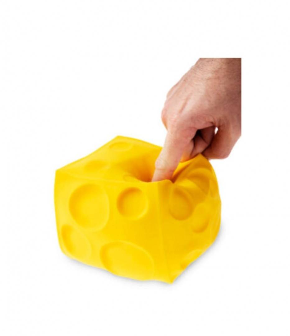 Jucarie antistres, Sqweezy Super Cheese, XXL EXTRA, design realist, textura moale, 10 cm
