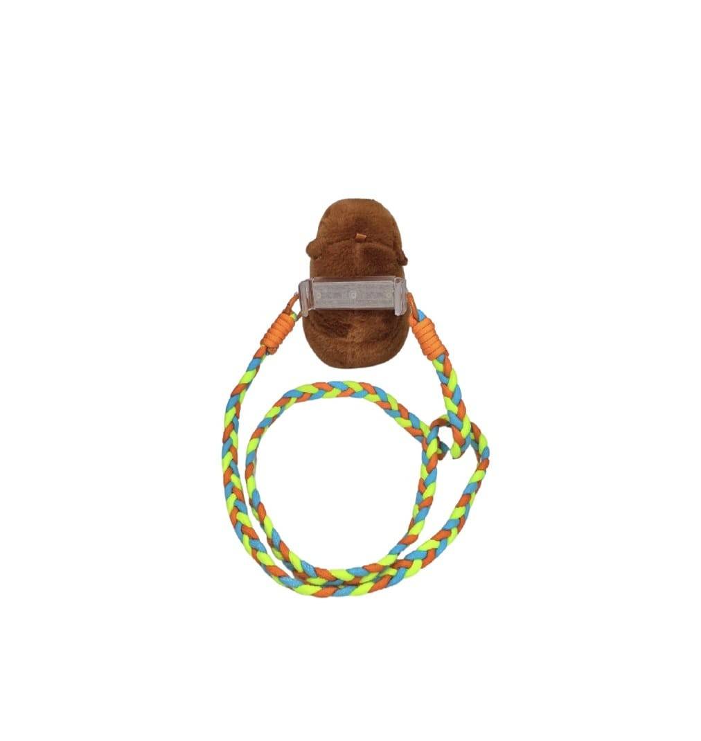 Jucarie de plus, Capibara, tip suport, accesoriu telefon, maro/multicolor
