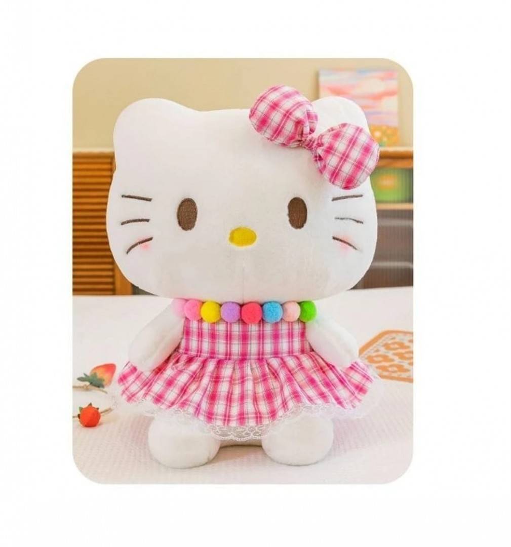 Jucarie de plus, Hello Kitty, multicolor, 33 cm