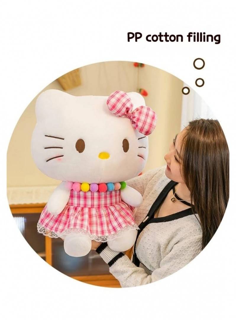 Jucarie de plus, Hello Kitty, multicolor, 33 cm