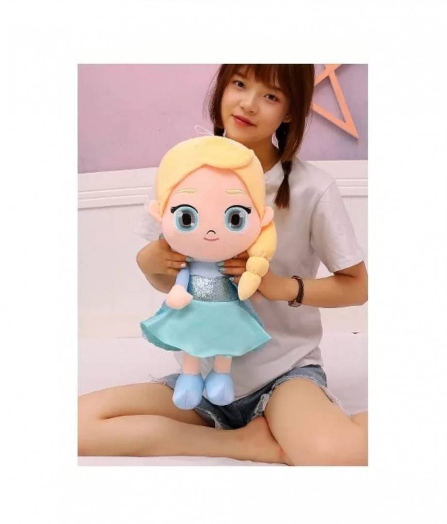 Jucarie de plus, Papusa Elsa, multicolor, 50 cm