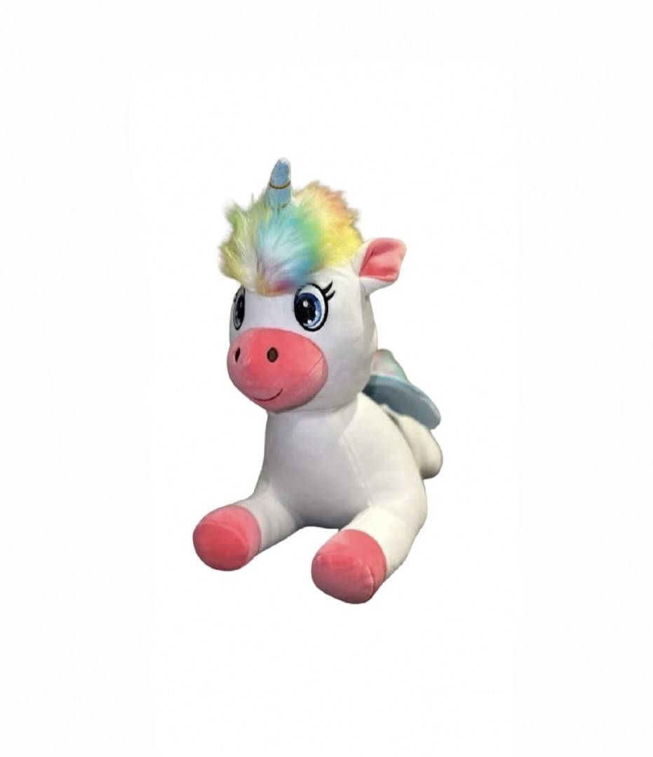 Jucarie de plus, Unicorn, multicolor, 46 cm