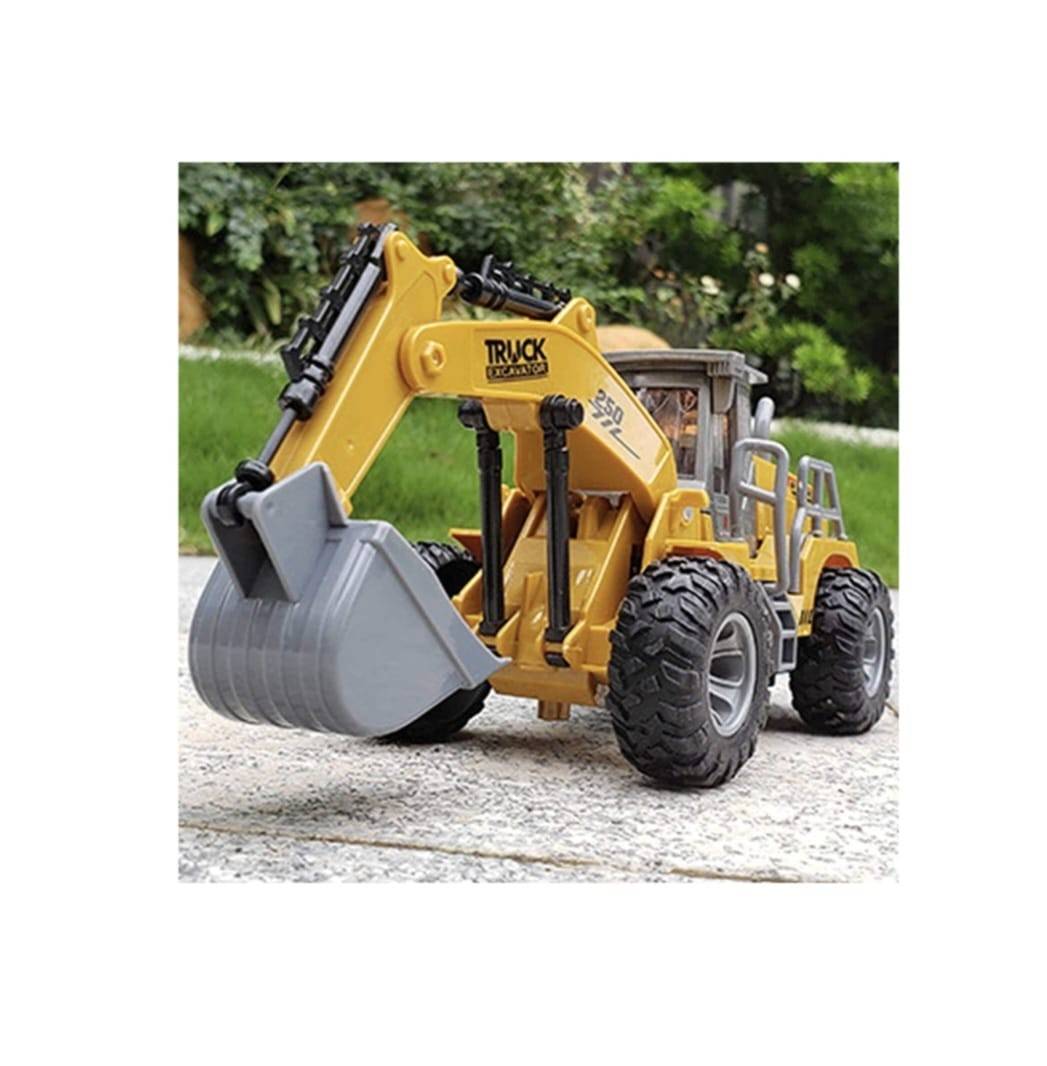 Jucarie interactiva, Excavator cu telecomanda, acumulator, multicolor, 23 cm