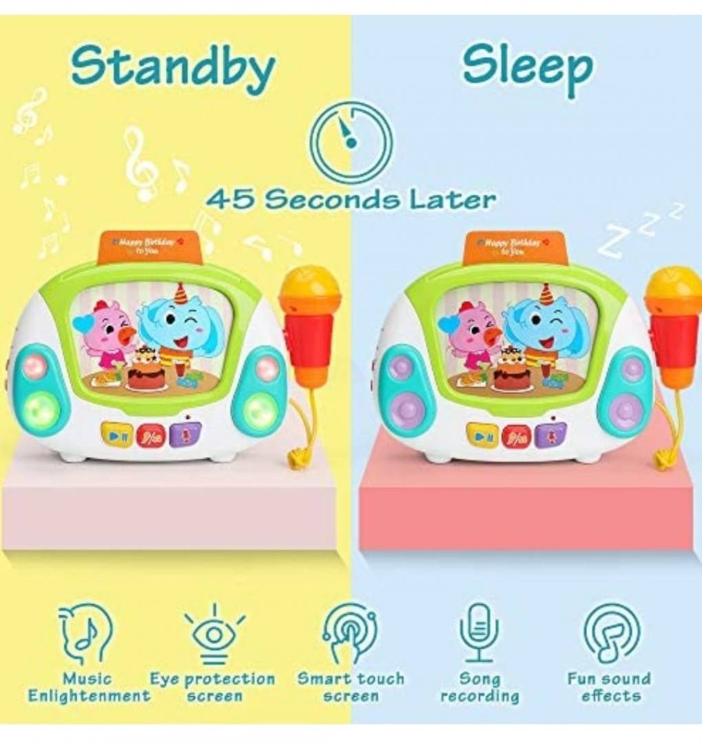  Jucarie interactiva, Primul Meu Karaoke, microfon, 9 melodii, Hola, sunete si lumini, multicolor, 25 cm, 24 luni+